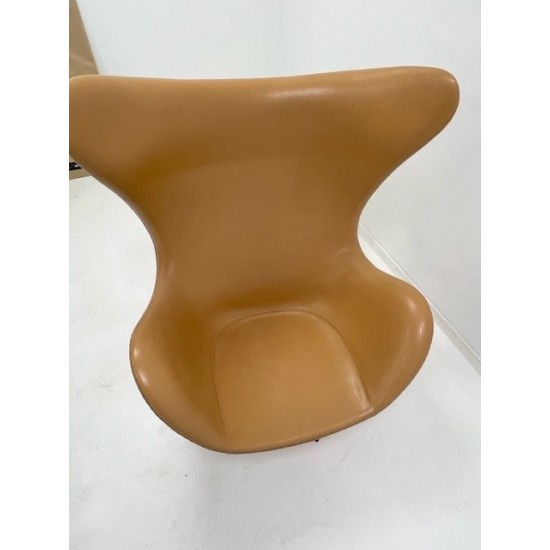 gebruikte Fritz Hansen 3316 Fauteuil Egg Chair Natural Leather